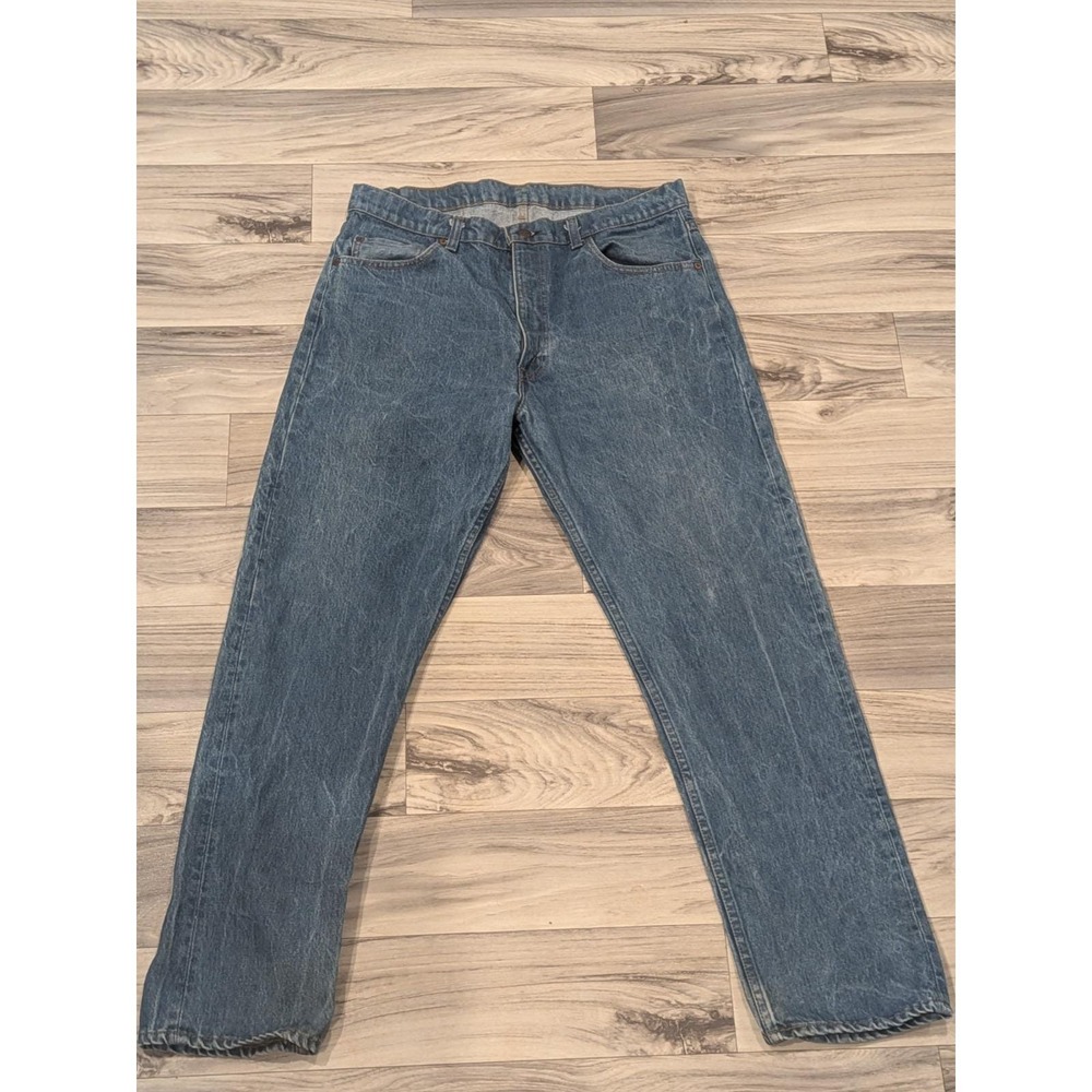 Vintage 1984 Levi's Men's 505 Jeans Fit 34x30 Made USA 505-0217 Whiskered Denim